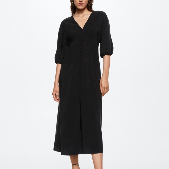 Mango Dresses & Skirts - MANGO Buttoned midi dress - Size L (worn once)